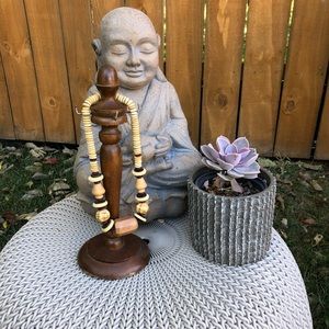 Vintage Wood Bead Necklace